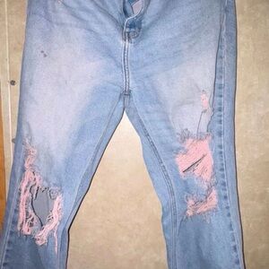 Cello Light Wash Ripped Boyfriend Jeans